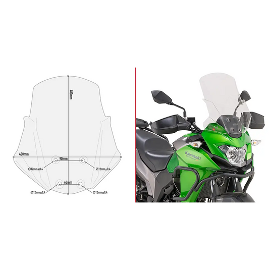 Parabrisas Givi D4121ST para Kawasaki Versys 300 2017-2026