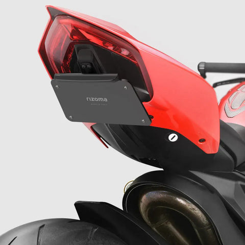 Portaplaca Fender Eliminator Rizoma Flat-Out para Ducati Panigale V4/V2, Streetfighter V2 18-24