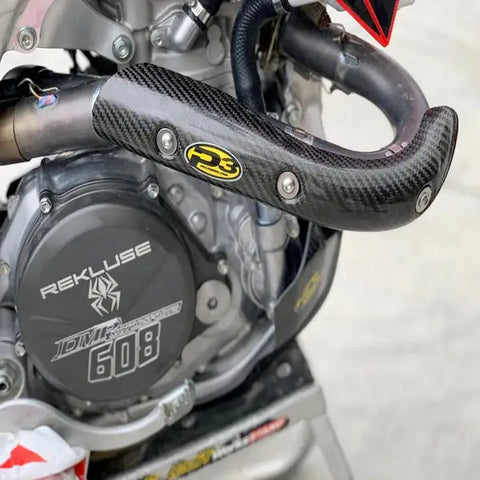 Protector de Escape de Fibra de Carbono P3 para Honda CRF450R 2009-2014
