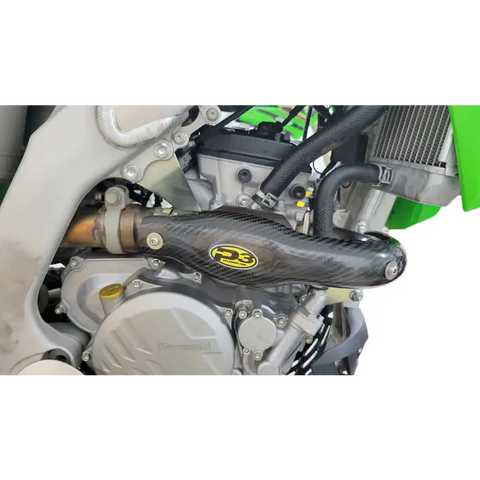 Protector de Escape de Fibra de Carbono P3 para Kawasaki KX250F/X 2004-2023