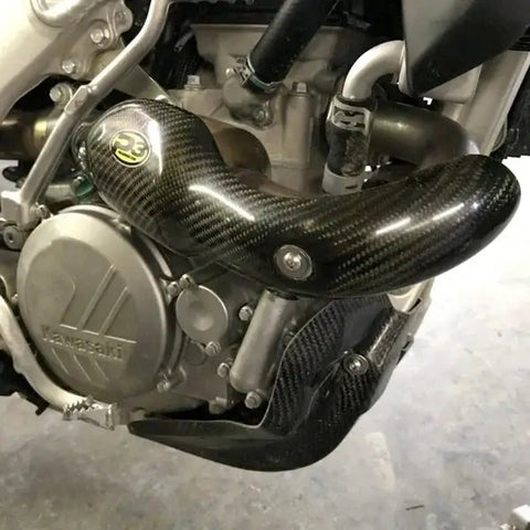 Protector de Escape de Fibra de Carbono P3 para Kawasaki KX450F 2016-2023