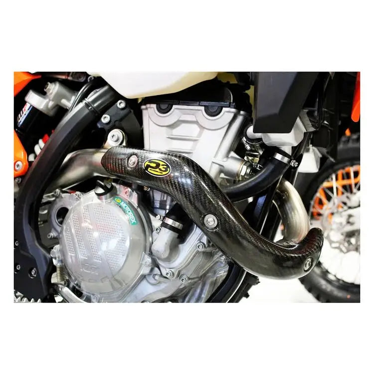 Protector de Escape de Fibra de Carbono P3 para KTM 350 EXC-F/Husqvarna FE350 2017-2019
