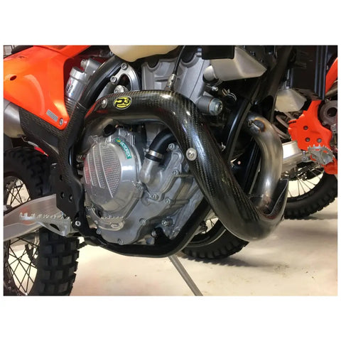 Protector de Escape de Fibra de Carbono P3 para KTM 350 EXC-F/XCF-W/Husqvarna FE350S 2020-2023