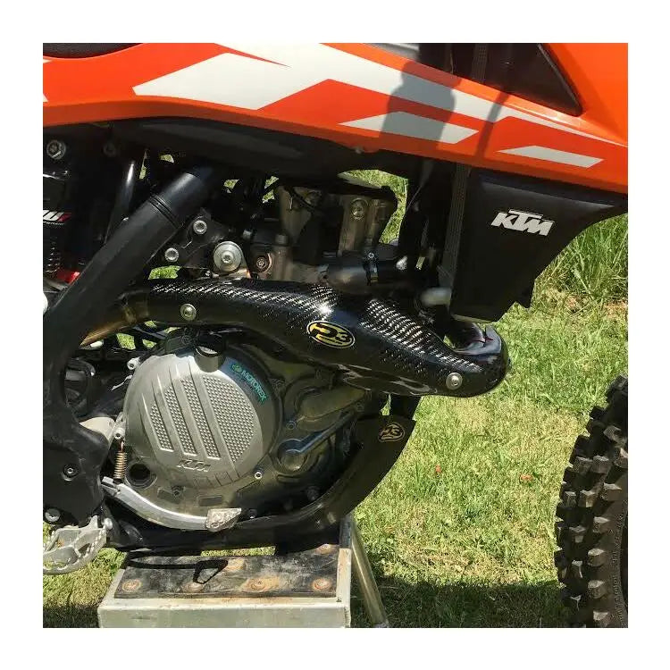 Protector de Escape de Fibra de Carbono P3 para KTM/Husqvarna 450cc 2015-2018