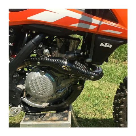 Protector de Escape de Fibra de Carbono P3 para KTM/Husqvarna 450cc 2015-2018
