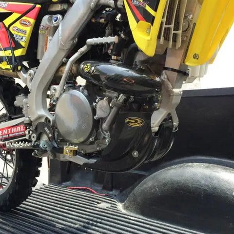 Protector de Escape de Fibra de Carbono P3 para Suzuki RMZ250 2010-2023