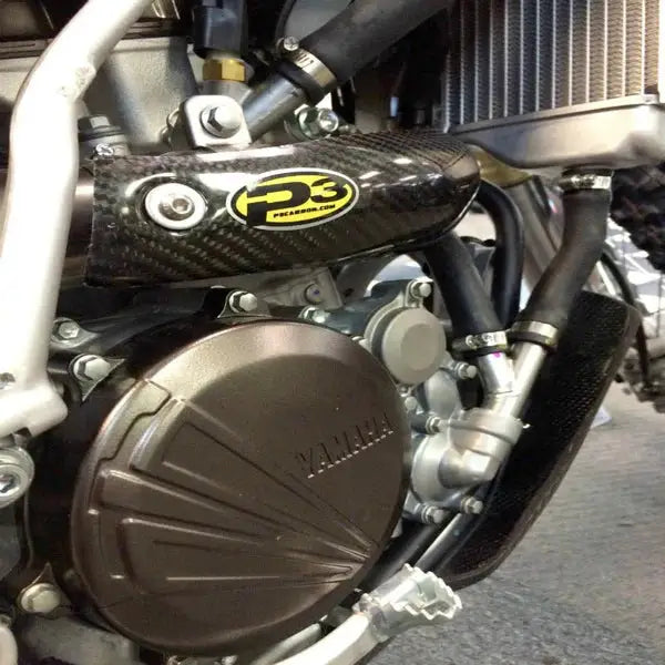 Protector de Escape de Fibra de Carbono P3 para Yamaha YZ250/450F, WR250/450F 2014-2024