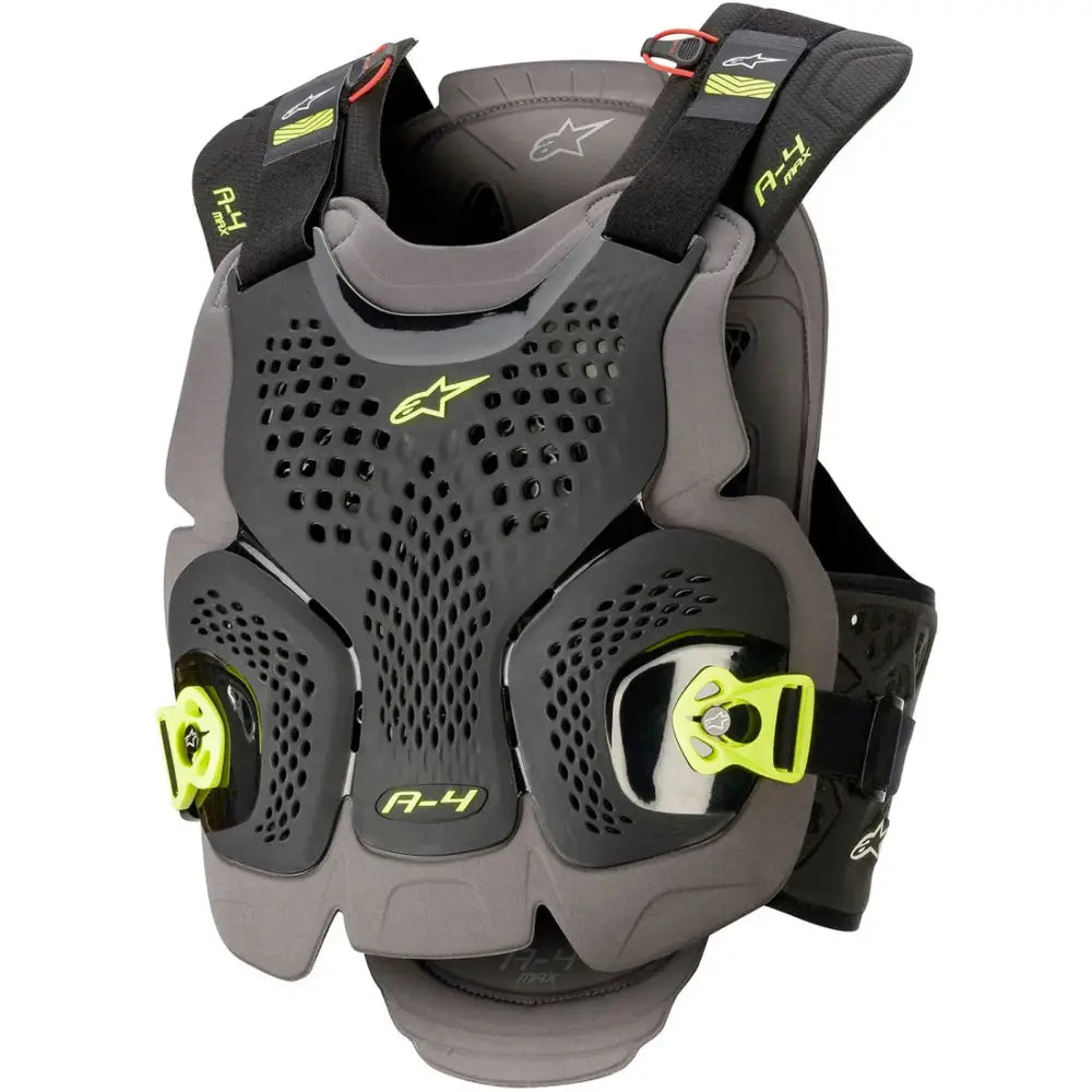 Protector de Pecho Alpinestars A-4 Max Black/Anthracite/Yellow Fluorescent