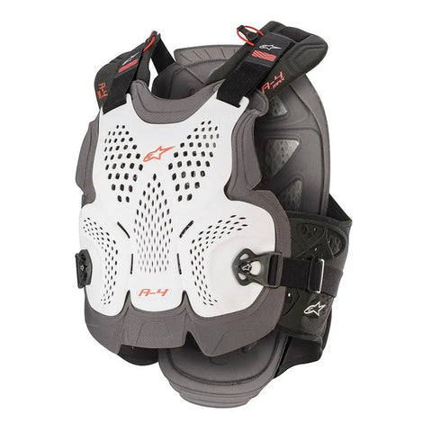 Protector de Pecho Alpinestars A-4 Max White/Anthracite/Red