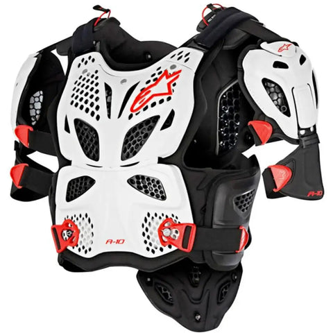 Protector de Pecho Completo Alpinestars A-10 White/Black/Red