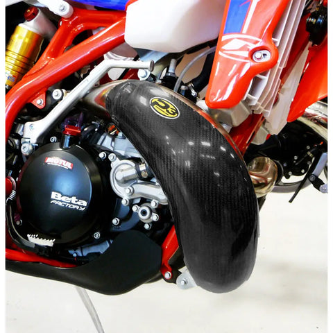 Protector de Pipa de Escape de Fibra de Carbono P3 para Beta 250RR/300RR/RX 2013-2023