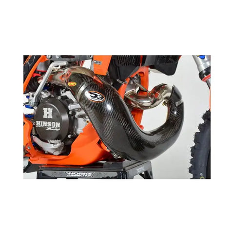 Protector de Pipa de Escape de Fibra de Carbono P3 para KTM/Husqvarna 250cc-300cc 2017-2019