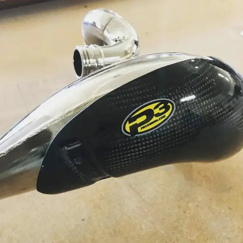 Protector de Pipa de Escape de Fibra de Carbono P3 para KTM/Husqvarna 250cc-300cc 2017-2019