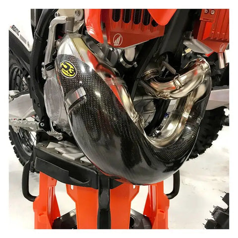 Protector de Pipa de Escape de Fibra de Carbono P3 para KTM/Husqvarna/Gas Gas 250cc-300cc 2019-2023