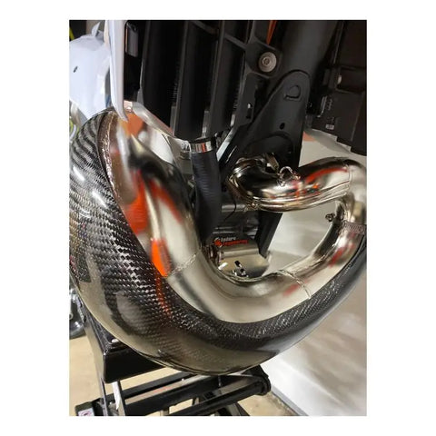 Protector de Pipa de Escape de Fibra de Carbono P3 para KTM/Husqvarna/Gas Gas 250cc-300cc 2023-2026
