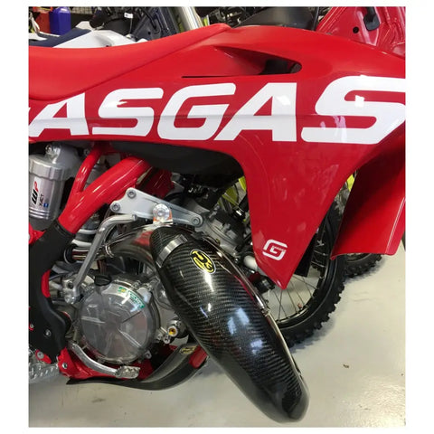 Protector de Pipa de Escape de Fibra de Carbono P3 para KTM/Husqvarna/Gas Gas 125cc-150cc 2012-2024