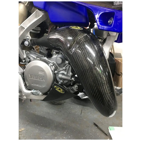 Protector de Pipa de Escape de Fibra de Carbono P3 para Yamaha YZ125/YZ125X 2005-2024