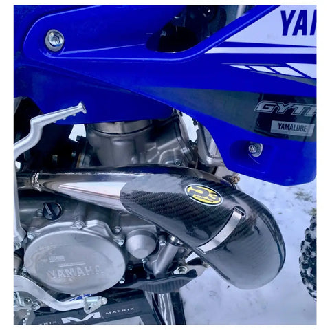 Protector de Pipa de Escape de Fibra de Carbono P3 para Yamaha YZ250/YZ250X 2002-2023