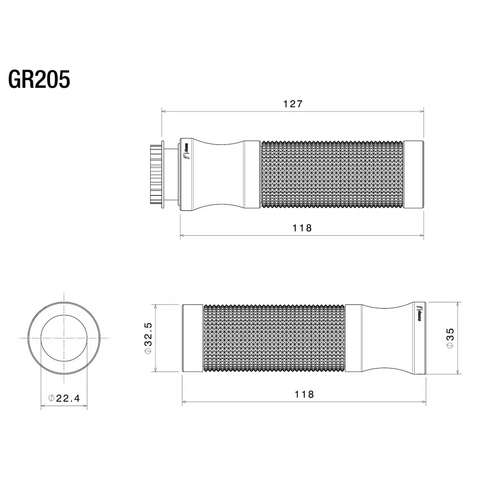 Puños Rizoma Sport para Manillar de 22mm, Gold