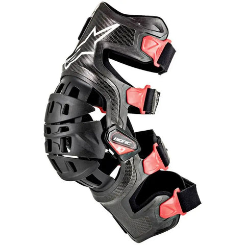 Rodilleras Alpinestars Bionic-10 Carbono Izquierda Black/Red