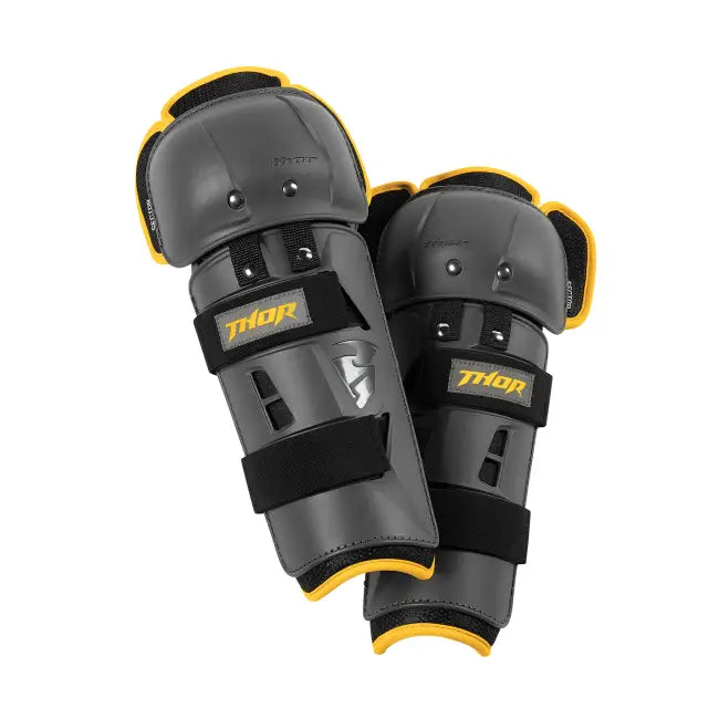 Rodilleras para Niño Thor Youth Sector GP Charcoal/Yellow