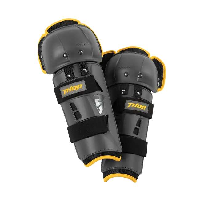 Rodilleras para Niño Thor Youth Sector GP Charcoal/Yellow