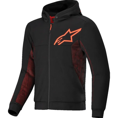 Sudadera con Capucha Alpinestars Chrome Air Sport Black/Red Fluo