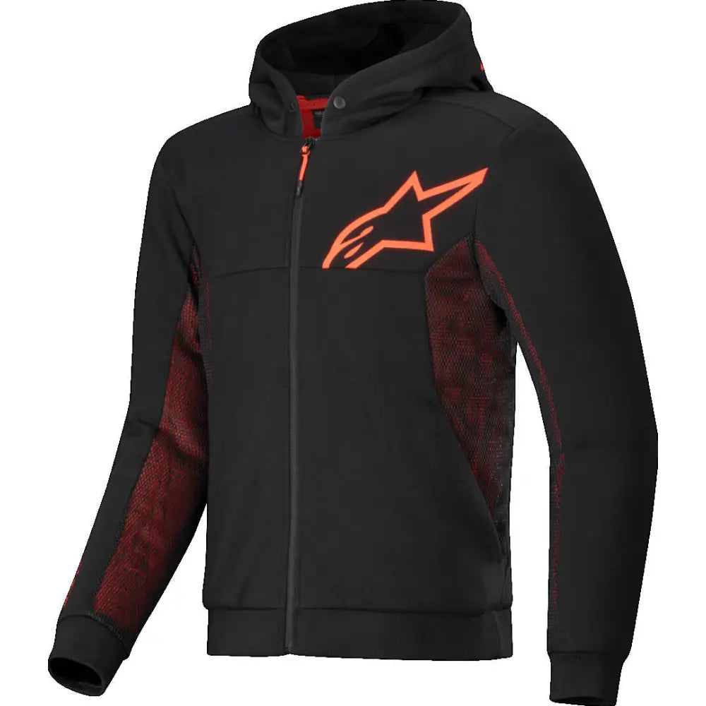 Sudadera con Capucha Alpinestars Chrome Air Sport Black/Red Fluo