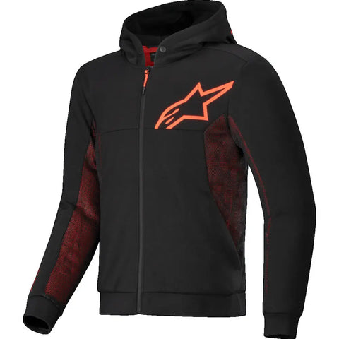 Sudadera con Capucha Alpinestars Chrome Air Sport Black/Red Fluo