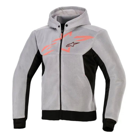 Sudadera con Capucha Alpinestars Chrome Superairflow Black/Mid Gray/Red Fluo