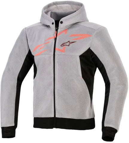 Sudadera con Capucha Alpinestars Chrome Superairflow Black/Mid Gray/Red Fluo