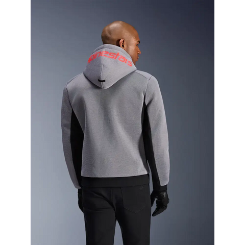 Sudadera con Capucha Alpinestars Chrome Superairflow Black/Mid Gray/Red Fluo