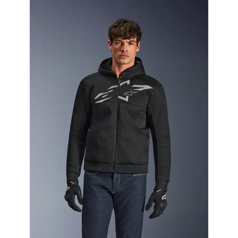 Sudadera con Capucha Alpinestars Chrome Superairflow Black/White