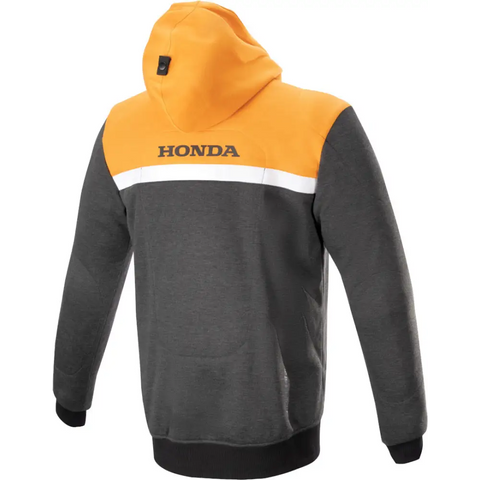 Sudadera con Capucha Alpinestars Honda Chrome Street Black/Melange/Orange