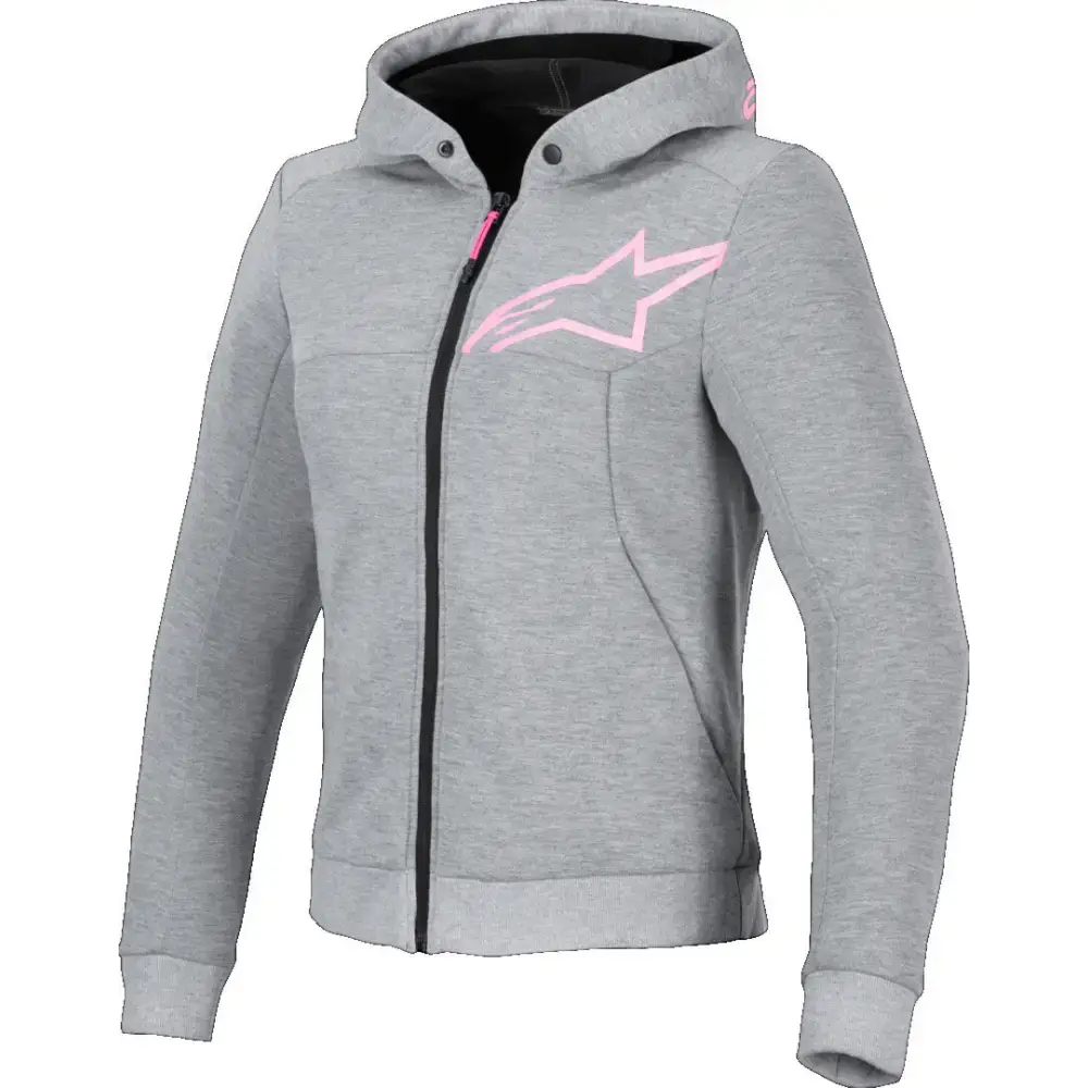 Sudadera de Mujer Alpinestars Stella Chrome V2 Sport Gray/Heather/Pink Fluo