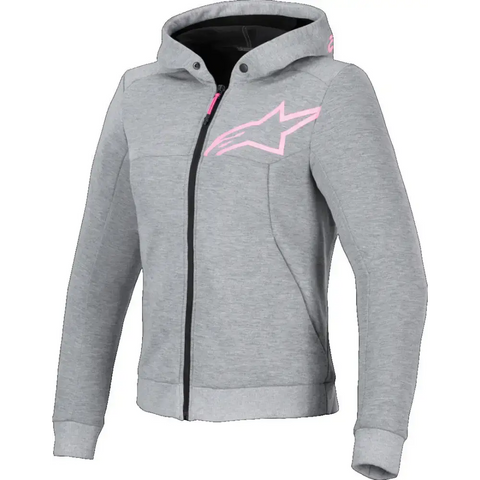 Sudadera de Mujer Alpinestars Stella Chrome V2 Sport Gray/Heather/Pink Fluo