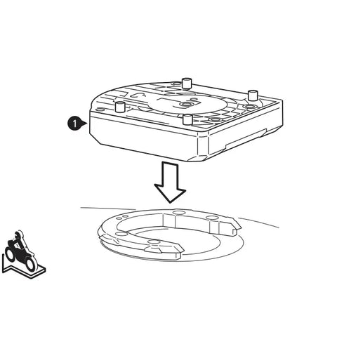 SW-Motech Base EVO Top Ring Para Bolsa de Tanque PRO