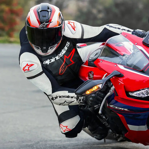 Traje de Pista 2 Piezas Alpinestars GP Force Lurv Black/White/Red Fluo
