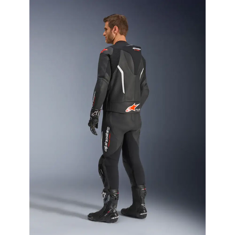 Traje de Pista de 2 Piezas Alpinestars GP Force V2 Black/White/Red Fluo