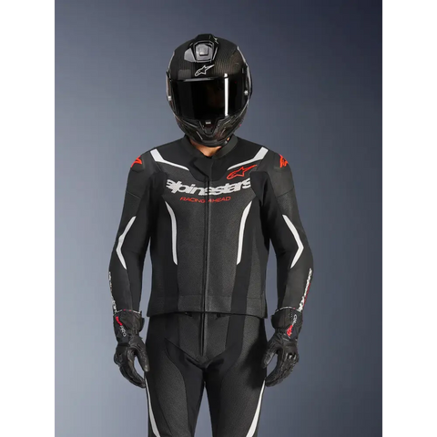Traje de Pista de 2 Piezas Alpinestars GP Force V2 Black/White/Red Fluo