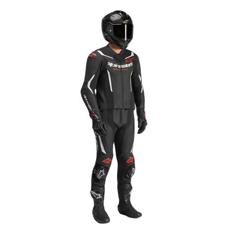 Traje de Pista de 2 Piezas Alpinestars GP Force V2 Black/White/Red Fluo