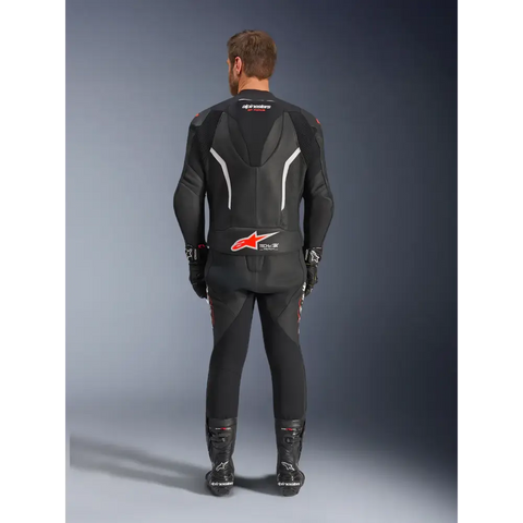 Traje de Pista de 2 Piezas Alpinestars GP Force V2 Black/White/Red Fluo