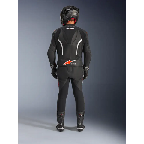 Traje de Pista de 2 Piezas Alpinestars GP Force V2 Black/White/Red Fluo