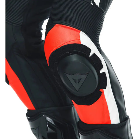 Traje de Pista de 2 Piezas Dainese Avro 4 Black-Matt/Fluo-Red/White