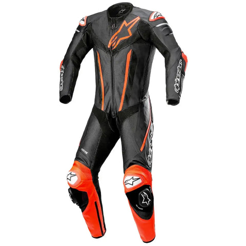 Traje de Pista Alpinestars Fusion Professional Black/Red Fluo