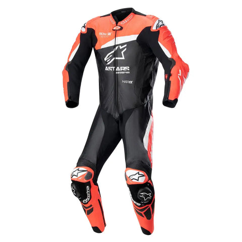 Traje de Pista Alpinestars GP Plus V4 Black/Red Fluo/White