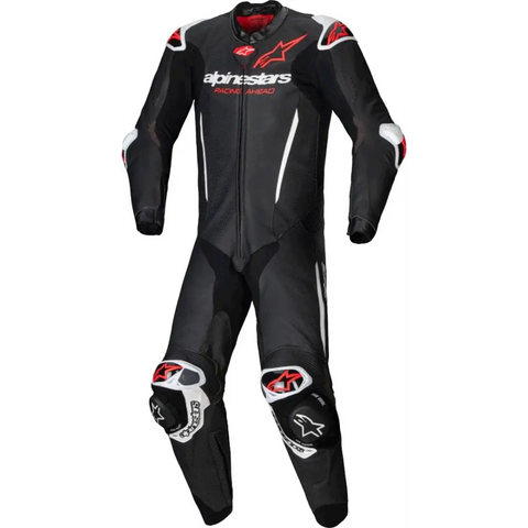 Traje de Pista Alpinestars GP-R7 Black/White/Red Fluo