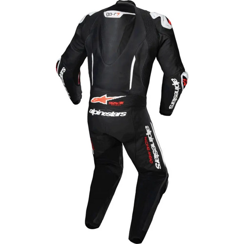 Traje de Pista Alpinestars GP-R7 Black/White/Red Fluo