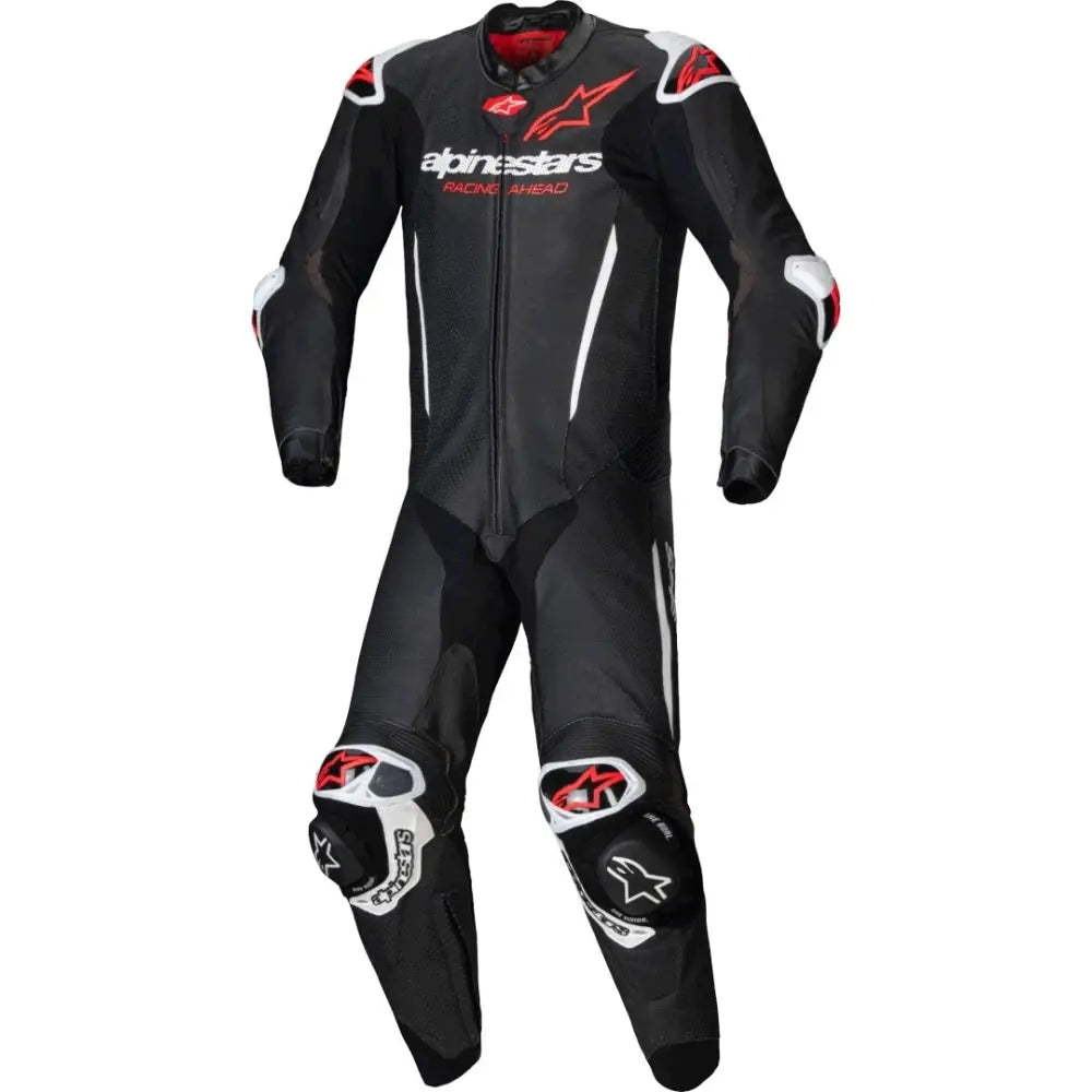 Traje de Pista Alpinestars GP-R7 Black/White/Red Fluo