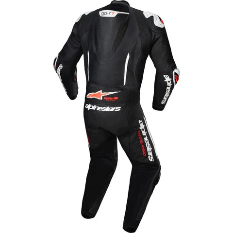 Traje de Pista Alpinestars GP-R7 Black/White/Red Fluo